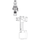 llave corte cisterna empotrada drena slim | drena