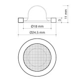 junta con filtro para tuerca 3/4" | drena