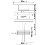 válvula clic clac flat atrapapelo universal tornillo | plastisan