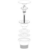 válvula clic clac universal tornillo | plastisan