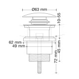 válvula clic clac universal tornillo abs-inox | drena