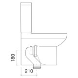 manguito wc curvo compact DP210mm | drena