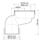 manguito wc excéntrico 100 mm | drena