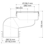 manguito wc excéntrico 100 mm | drena