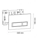 placa pulsadora slim rectangulos cromo | plastisan