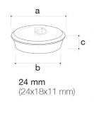 tapón 24mm con chapa inox dimensiones | plastisan