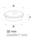 tapón 32mm con chapa inox | plastisan_product