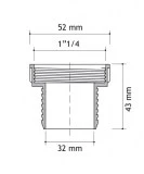  adaptador válvula drenaflex 1 1/4 | plastisan