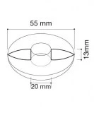 junta cónica 55x20x13mm dim | drena | plastisan