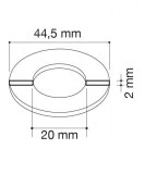 junta plana 44,5x20x2mm | drena | plastisan