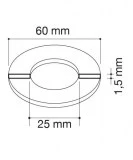 junta plana 60x25x1,5mm | drena | plastisan