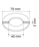 junta plana 70x40x2mm | drena | plastisan