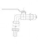 grifo esfera 3/4-1" | drena | plastisan