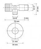 llave escuadra | drena | plastisan