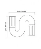sifón flexible cerrado dimensiones | plastisan