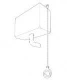 tirador wc con cadena para tanque alto ins | drena | plastisan