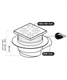 válvula ducha obra 100x100mm | plastisan