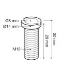 tornillo 30mm-M12 válvula cesta fregadera | plastisan