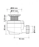 válvula sifónica ducha Ø80mm | plastisan