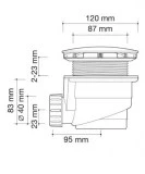 válvula ducha tapa Ø120mm inox | plastisan
