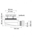 válvula sifónica ducha tornillos 90mm | plastisan