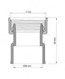 enlace mixto DRENA roscar-encolar dimensiones | plastisan