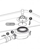 válvula sifónica ducha tornillos sin tapa con filtro | plastisan