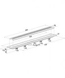 canal ducha obra drena 700mm | plastisan