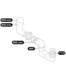 sifón bañera orientable plano hembra | drena | plastisan