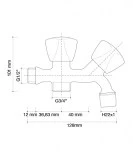 grifo doble lavadora | plastisan