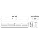 rejilla rectangular doble para puerta | drena | plastisan