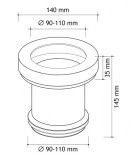 manguito wc rígido concéntrico 90mm | plastisan