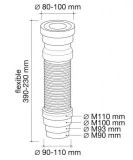 manguito wc flexible 390mm | drena | plastisan