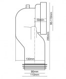 manguito wc curvo compact dimensiones | plastisan