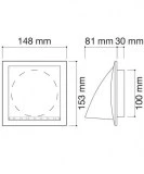rejilla cuadrada 148x150mm gravedad deflector | drena | plastisan
