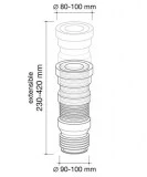 manguito wc extensible | drena | plastisan